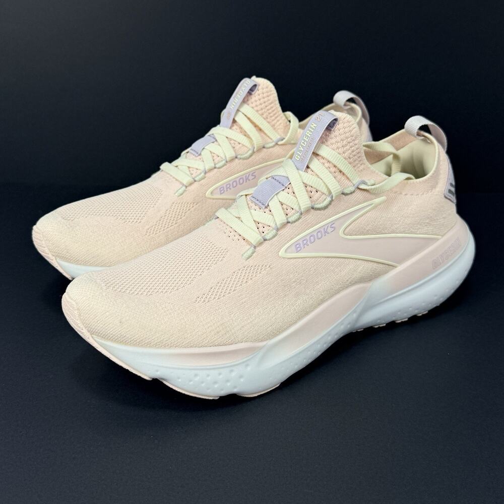Brooks Glycerin 21 Stealthfit Women’s Size 9B Pink Marshmallow Running Shoes
